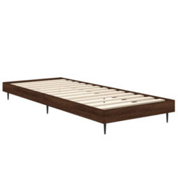 Berkfield Bed Frame Brown Oak 75X190 Cm 2Ft6 Small Single Engineered Wood - thumbnail 5