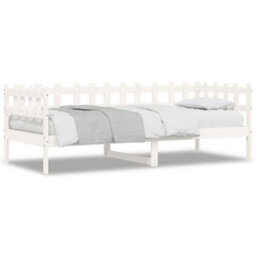 Berkfield Day Bed White 80X200 Cm Solid Wood Pine - thumbnail 2