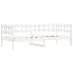 Berkfield Day Bed White 80X200 Cm Solid Wood Pine - thumbnail 5