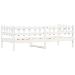 Berkfield Day Bed White 80X200 Cm Solid Wood Pine - thumbnail 7