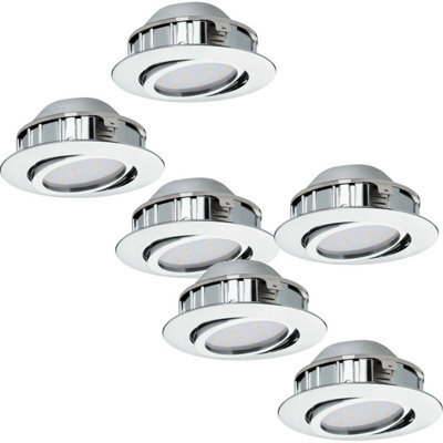Energy Efficient Chrome Recessed Spotlight 6W Led - 2 Pack Or 3 Pack Options - image 1