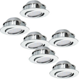 Energy Efficient Chrome Recessed Spotlight 6W Led - 2 Pack Or 3 Pack Options - thumbnail 1