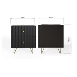 Gfw Thalia Ribbed 2 Drawer Bedside Table Pair - thumbnail 9