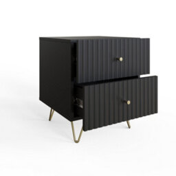 Gfw Thalia Ribbed 2 Drawer Bedside Table Pair - thumbnail 6