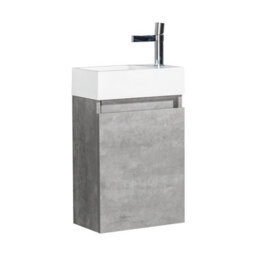 Plum&clay Condense Concrete Wall Hung Cloakroom Vanity Unit (W)390mm - thumbnail 5