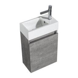 Plum&clay Condense Concrete Wall Hung Cloakroom Vanity Unit (W)390mm - thumbnail 4