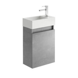 Plum&clay Condense Concrete Wall Hung Cloakroom Vanity Unit (W)390mm - thumbnail 1