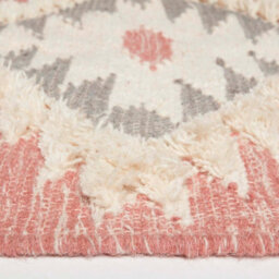 Homescapes Pali Pink Kilim Runner Wool Rug 66 X 200 Cm - thumbnail 4