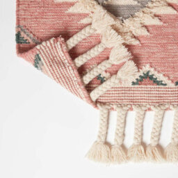 Homescapes Pali Pink Kilim Runner Wool Rug 66 X 200 Cm - thumbnail 5