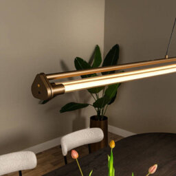 Lucide Janderin Led Bar Ceiling Pendant Light With Pir Sensor Champagne - thumbnail 4