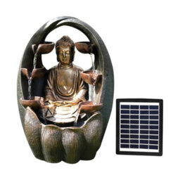 Golden Buddha Solar Water Fountain Feature