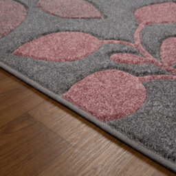 Modern Easy To Clean Floral Pink Rug For Dining Room-80Cm X 150Cm - thumbnail 5