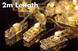 Netagon St Helens Home And Garden Led Battery Powered Photo Picture Clip String Lights - thumbnail 2