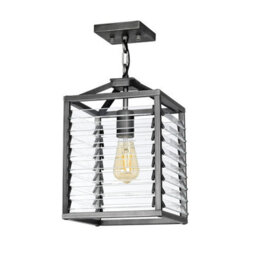 Luminosa Lighting Elstead Louvre 1 Light Pendant Gunmetal Paint Finish - thumbnail 4