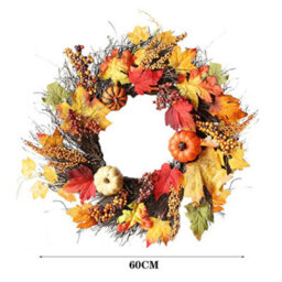 Living And Home Battery Led Wreath For Front Home Door Wreath 60Cm - thumbnail 6