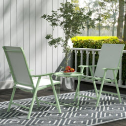 Outsunny 46Cm Round Garden Table Side Table With Removable Tray, Green - thumbnail 9