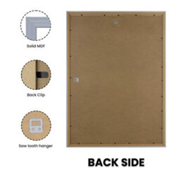 AK Frames A1 Classic Light Grey Modern Picture Frame - Poster Frame For Photos, Prints And Wall Art - Elegant Home Decor - thumbnail 2
