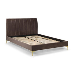 Julian Bowen Deco 135Cm Double Grey/brown Tone Velvet Double Bed - thumbnail 3