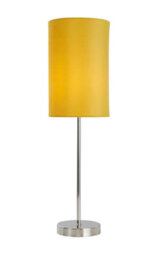 Lighting Collection Mustard Velvet And Chrometable Lamp - thumbnail 1