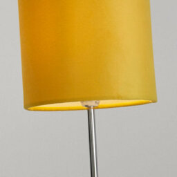 Lighting Collection Mustard Velvet And Chrometable Lamp - thumbnail 3