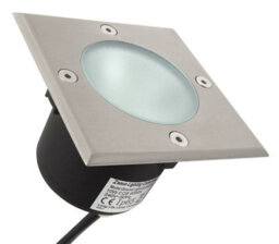 Long Life Lamps Company 10W Led Outdoor Ground Walkover Light Square Cool White Brushed Chrome Finish Gl04Cw - thumbnail 7