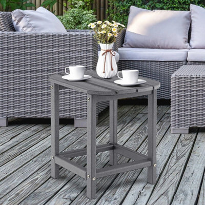 Side Table Indoor Patio Backyard Patio Hdpe Adirondack Rectangular End Table - image 1