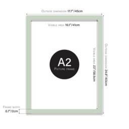 A2 Mint Green Picture Frame Fits A2 (42 X 59.4Cm - 16.5 X 23.4In) Poster, Photo, Artwork, Or Print. - thumbnail 2