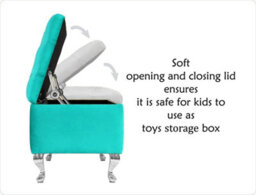 Londona 180Cm Chesterfield Ottoman Storage Bench - Plush Velvet Shoe Bench - Teal Upholstery Footstool With Storage - thumbnail 4