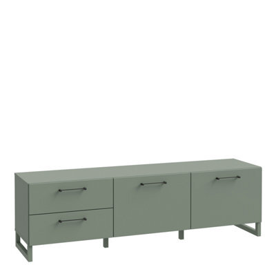 Furniture To Go Sali 2 Door 2 Drawer Tv Unit In Sage Green - image 1