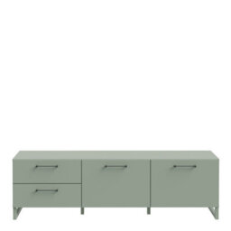 Furniture To Go Sali 2 Door 2 Drawer Tv Unit In Sage Green - thumbnail 2