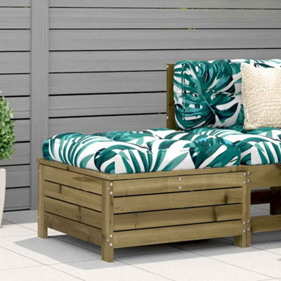 Berkfield Garden Footstool 62X63.5X32 Cm Impregnated Wood Pine - image 1