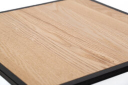 Nordlys Industrial Black Metal And Wood Side Table Industrial Style Living Room - thumbnail 5