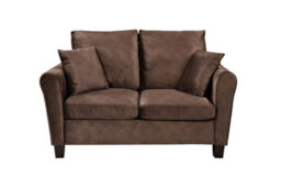 Comfy Living Brushed Velvet 2 Seater Sofa In Brown