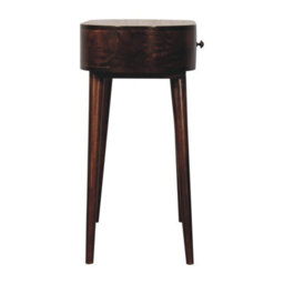 Artisan Furniture Solid Wood California Walnut Rounded Small Console Table, 1 Drawer, Brown - thumbnail 9