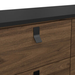 Furniture To Go Ry Double Chest Of Drawers 6 Drawers In Matt Black Walnut - thumbnail 7