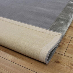 Silver Bordered Wool Handmade Modern Easy To Clean Handmade Rug For Dining Room Bedroom And Living Room-200Cm X 290Cm - thumbnail 5