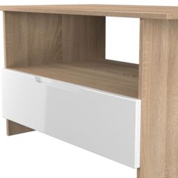 Messina Gloss Bardolino Oak Effect 1 Drawer Non-Extendable Coffee Table (H)495mm (W)930mm (D)530mm - thumbnail 5