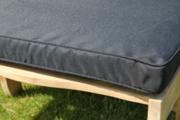 Garden Market Place Furniture Cushion For Garden Lounger Chair In Black - thumbnail 3