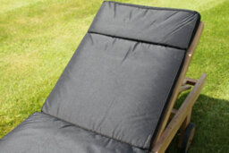 Garden Market Place Furniture Cushion For Garden Lounger Chair In Black - thumbnail 4