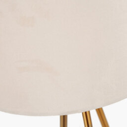 Pacific Lifestyle Brass Metal Tripod Table Lamp With Cream Velvet Shade - thumbnail 4