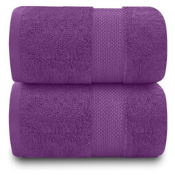Gc Gaveno Cavailia 2Pk Miami Bath Sheet 90X140 Purple 700 Gsm Quick Drying & Super Absorbent Bath Sheet Set