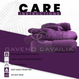 Gc Gaveno Cavailia 2Pk Miami Bath Sheet 90X140 Purple 700 Gsm Quick Drying & Super Absorbent Bath Sheet Set - thumbnail 5