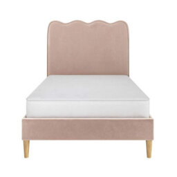 Flair Ellis Single Bed With Cloud Headboard Pink Velvet - thumbnail 3