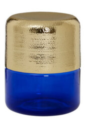 Orsina Margot Blue Glass And Gold Side Table. - thumbnail 3