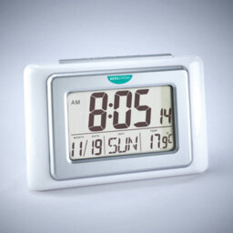 Coopers of Stortford Atomic Radio-Controlled Digital Alarm Clock, Backlight At Night For Temperature Time Date Day, Easy To Read - thumbnail 2