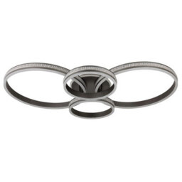 Luminosa Lighting Luminosa Grouni Semi Flush Ceiling Light Matt Titanium Grey Led 2700/4500/6500K - thumbnail 3