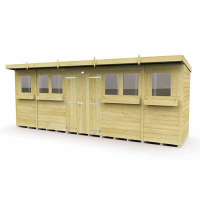 Buttercup Farm 18 X 4 Feet Pent Summer Shed - Wood - L118 X W533 X H201 Cm - image 1