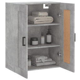Berkfield Wall Mounted Cabinet Concrete Grey 69.5X34X90 Cm Engineered Wood - thumbnail 5