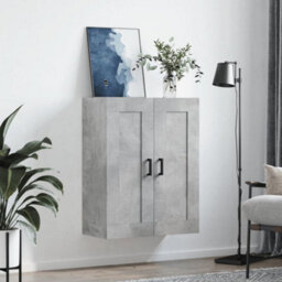 Berkfield Wall Mounted Cabinet Concrete Grey 69.5X34X90 Cm Engineered Wood - thumbnail 3
