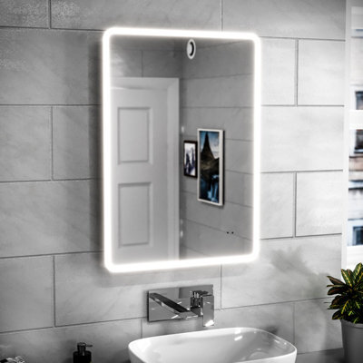 Nes Home 500 X 700mm Motion Sensor Bathroom Led Mirror Shaver Socket Demister - image 1